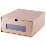 Thick Kraft Paper Folding Drawer Style Gift Box Transparent Window