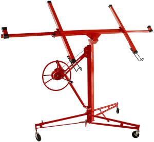 Quality 4.7m Gypsum Board Lift Welded Steel Drywall Panel Hoist With Hand Brake wholesale