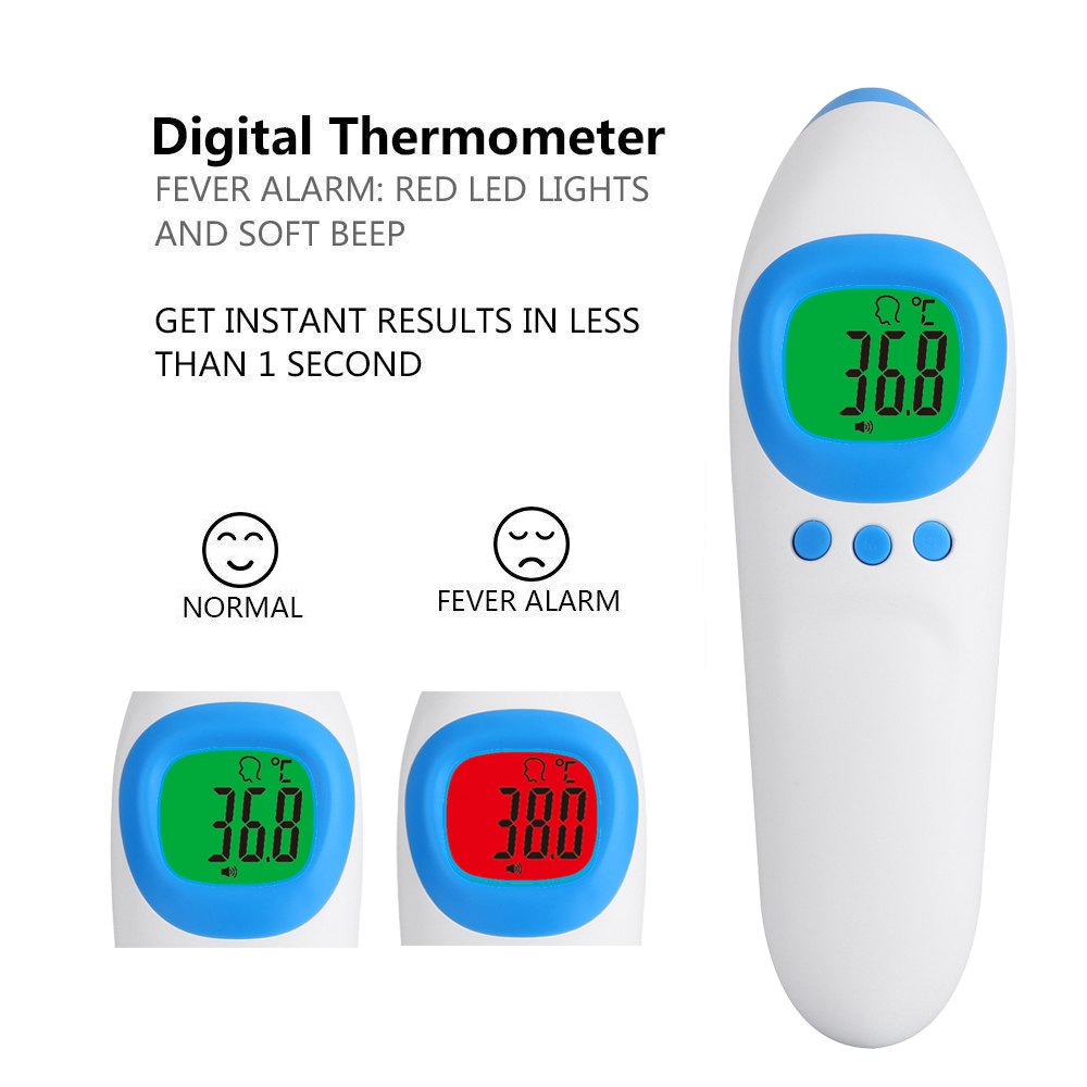 Baby ABS Material 32℃ Medical Infrared Forehead Thermometer
