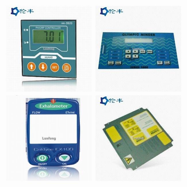 PET Lexan Graphic Overlay Membrane Flat Matte Control Panel Overlay Printing