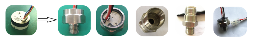 5.5V Miniature Pressure Sensors , Ceramic Capacitive Pressure Transducer
