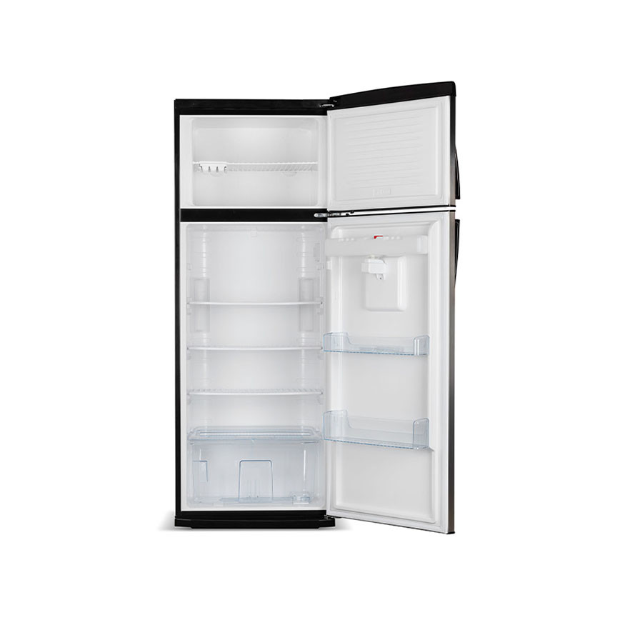Vertical Stainless Steel Top Freezer Refrigerator With Adjustable Shelves Water Dispenser Bcd-536