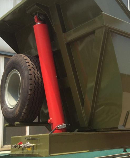 Construction Business Semi Trailer Truck , 3Axles Tipping Trailer Truck High