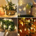 Photo Clip String Lights LED Battery Pictures Bedroom Wall Patio Halloween