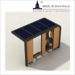 Advertising Rectangular L4000mm 5hours Solar Bus Shelter