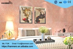 Quality Leaf Pattern Removable Reusable Wallpaper , Contemporary Living Room Wallpaper wholesale