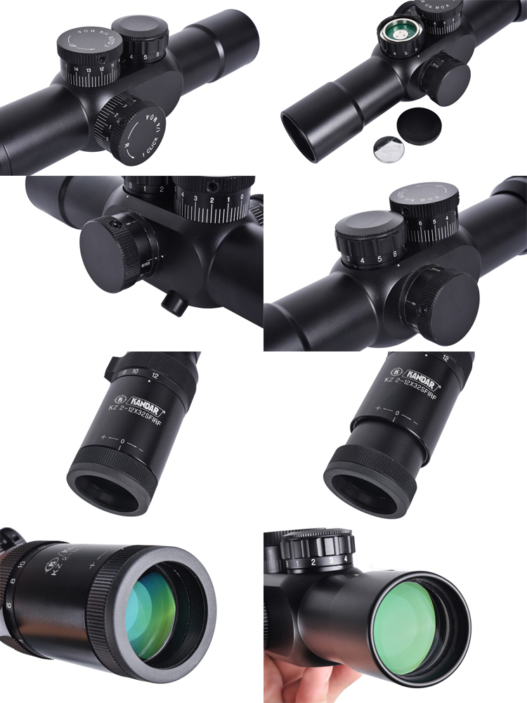 2-12x Magnification Black/Camouflage Side Focus IR Zero Lock First Focal Plane Sight