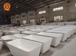 White Acrylic Rectangular Freestanding Soaking Tub Hotel Apartment Project