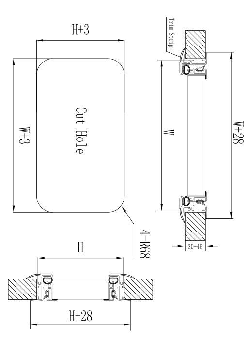 Self-Propelled/Trailer Rvs Aluminum Alloy SD006 Service &amp; Boot Door for RV Truck Camper Motorhomes DIY