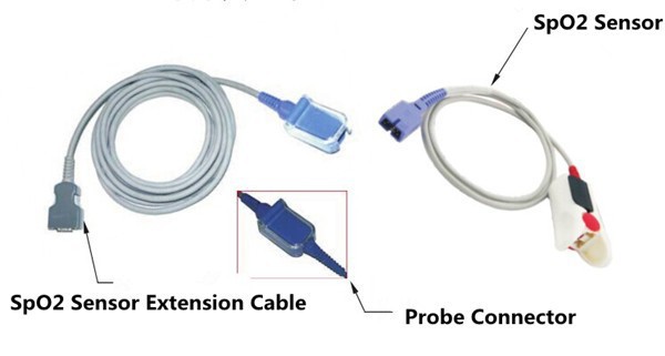 Mindray MEC2000 Compatible SpO2 Adapter Cable,6pins to DB9pins