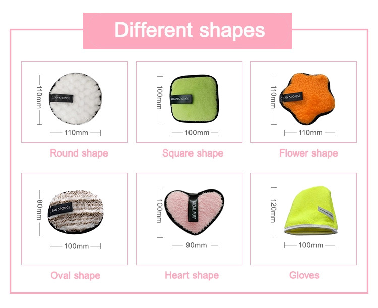 Wholesale Microfiber Cotton Face Cleaning Discharge Makeup Powder Remover Sponge Puff