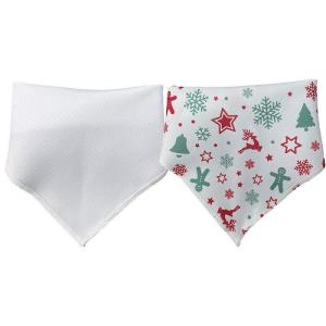 Quality Customizable White Polyester Sublimation Blank Bibs For Babies wholesale
