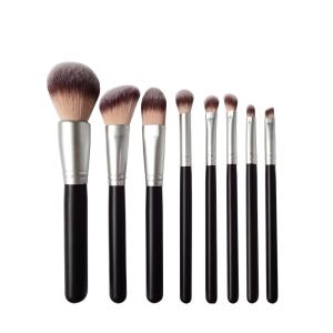 Quality Exquisite Makeup Brushes Classical Black Wooden Handle Wonderful Makeup Brush wholesale