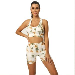 Quality High waist in summer tie-dye elastic no embarrassment line exercise suit yoga suit women wholesale
