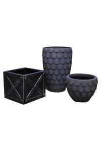 Quality 80cm Black Vintage Nordic Artificial Plant Vase Plants Pot Home Office Decorative Ornaments wholesale