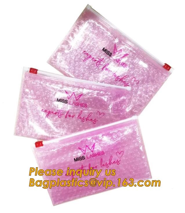 Cosmetic Pink Slider Padded Bag/Silver k Bag With Bubble,Padded Envelopes Cheap Aluminium Foil k Holographic