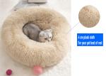 40CM Soft Plush Round Calming Dog Bed Oval Cushion Multifunction