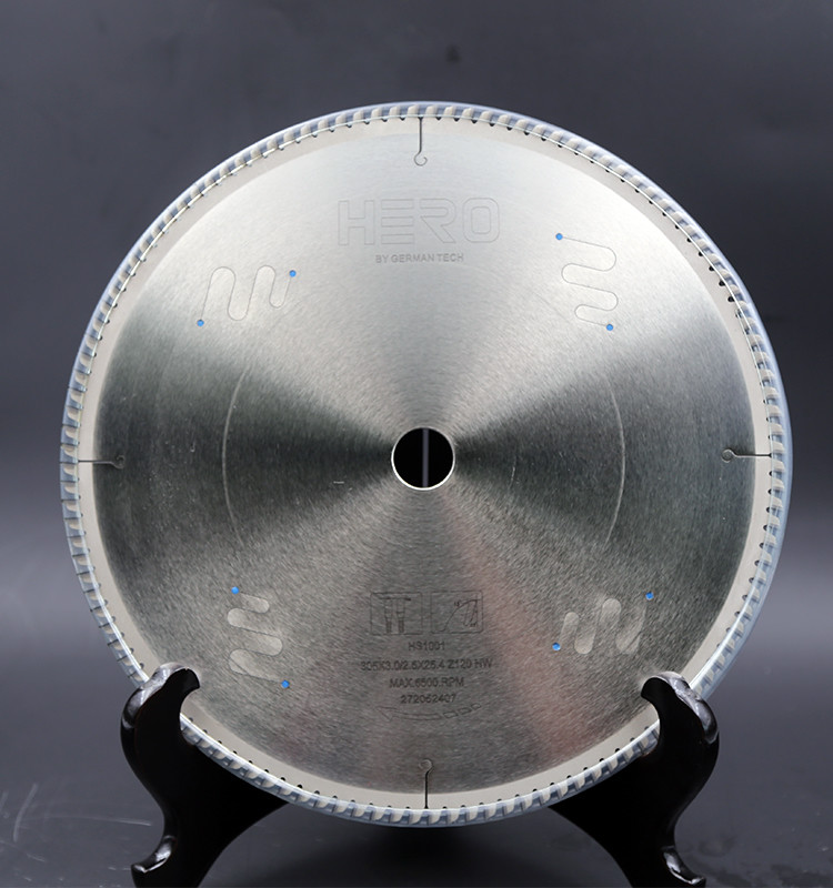 96 Teeth Pcd Saw Blades , Diamond Cut Saw Blade Solid Aluminum Cutting
