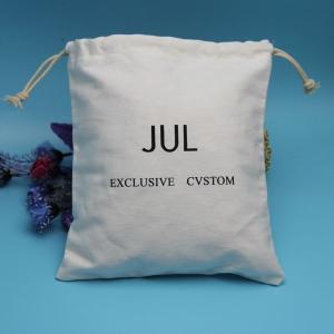 Quality White Plain Cotton Storage Bag For Packing Garments Custom Printed Logo wholesale
