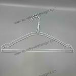 16-inch Powder Coated White Laundry Wire Hanger for Dry Cleaners, 1.9mm Diameter
