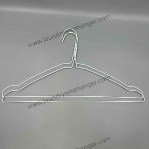 Quality 18inch disposable Clothes Wire Hanger For Dry Cleaner-White wholesale