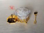 T3-Arabia Exquisite Gold-plated Louhua Eight flowers Sugar bowl
