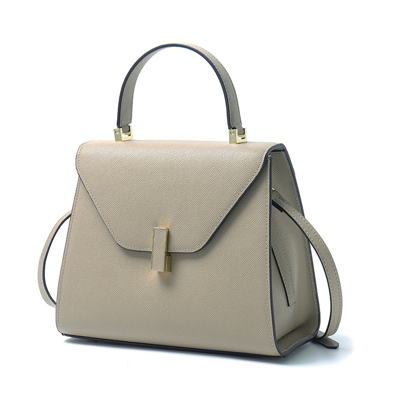 2024 Leather Tote Bag Crossbody with Lockhandbag Fashion Autumn Blue Women's Luxury Handbag