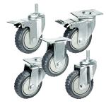 80KG Loading 125mm Medium Duty Casters With Dust Cover