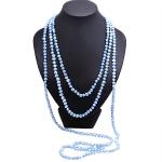 Purple 7-8mm Freshwater Cultured Baroque Shape Pearls Necklace 100 Inches