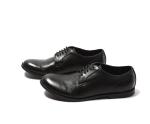 Brown / Black Single Monk Strap Shoes , Wedding Single Buckle Mens Shoes