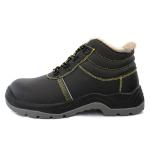Genuine Leather Winter Safety Shoes Waterproof Warm Work Boots Mens