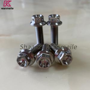 Quality Gr2 Gr5 Titanium Flanged Hex Head Bolt M8 25mm 30mm 40mm for motorcycle or industrial wholesale