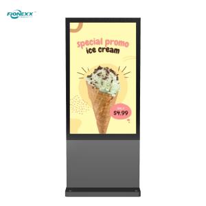 Quality 75Inch Gray Android Outdoor Digital Signage Totem Sleek Bezel wholesale