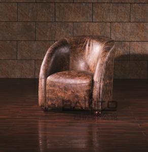 Quality antique style leather single sofa,#K626 wholesale