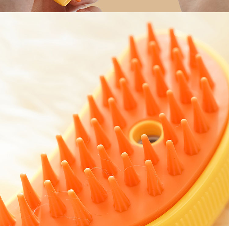 Pet Grooming Steamer Brush Dog Cat Hair Removal Brush Rechargeable Portable Steam Spray