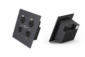 Quality 2CH Dante Audio Transmission 802.3af XLR Cable Wall Plate CE ROHS wholesale