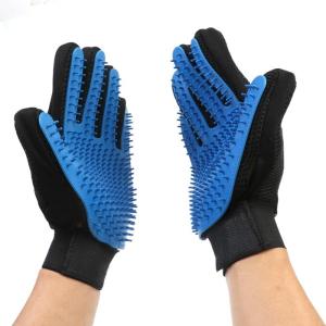Quality Flexible Five Finger Pet Comb Glove Gentle Dog Brush Glove For Long Short Hair wholesale