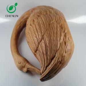 Quality Odorless Leather Wooden Clutch Hand Bag Swan Shaped Large Capacity For Anniversary wholesale