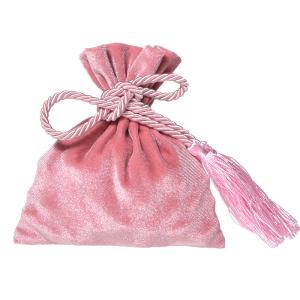 Quality Pink Velour Custom Drawstring Jewelry Bags Pouch Velvet With Tassel wholesale