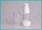 Customized Airless Plastic Pump Bottles , 15ml 30ml 50ml Cosmetic Pump Dispenser