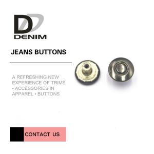 Quality Engraved Logo Metal Clothing Buttons Brushed Finished Good Wear Resistance wholesale