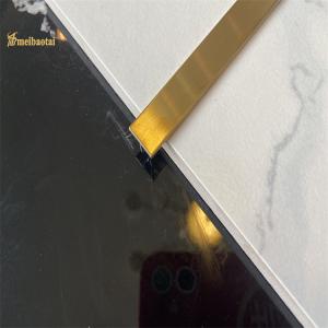 China Matt Gold Finished Stainless Steel Tile Trim For Corner Metal Profile GB Standard on sale