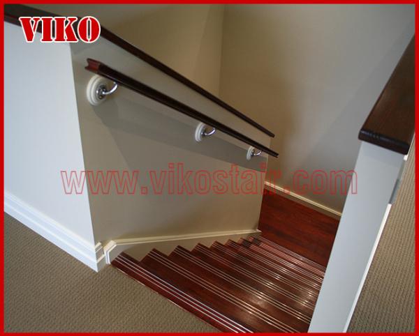 Double Steel Plate Staircase VK54S Railing 304 Stainless steel Tread beech ,
