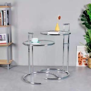 Quality 19.7in Glass Top Nesting Coffee Tables Tempered Transparent wholesale