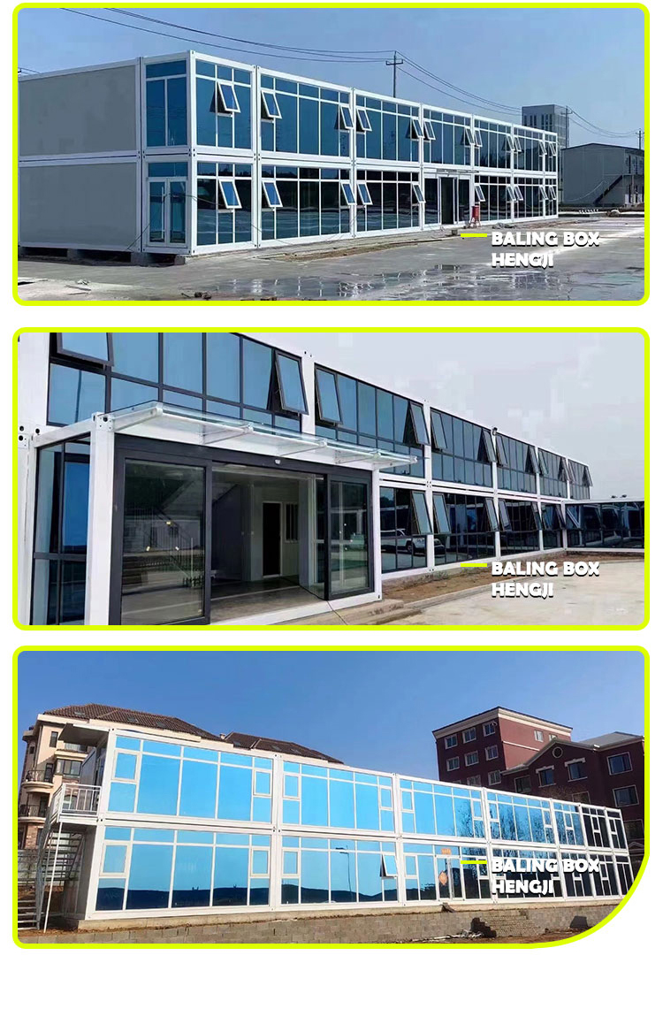 Convenient Sandwich Panel Wall Flat Pack Prefab Houses For Construction Site Easy Setup
