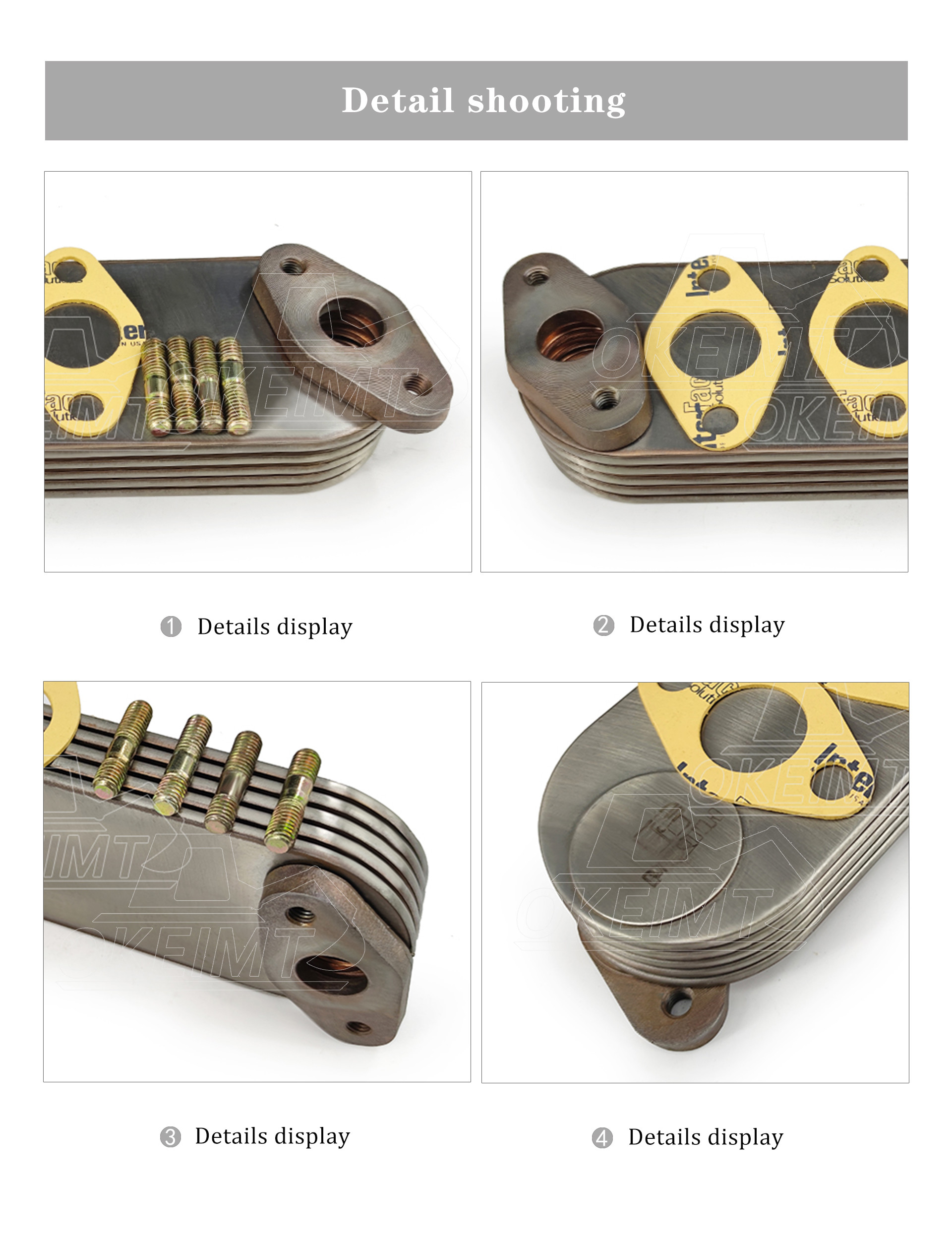 High Quality Excavator Diesel Engine Parts 4D105 6134-61-2113 600-651-1421 Oil Cooler Core