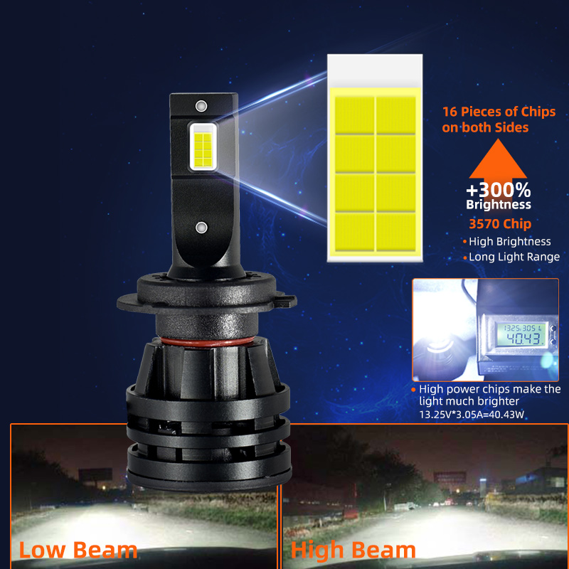 High Power Led H4 H11 H13 H15 Auto Lamp H7 Led Headlights