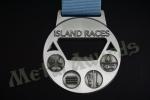 Durable Promotional Bottle Opener , Circle Bottle Opener Medals With Ribbon