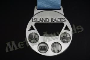 Quality Durable Promotional Bottle Opener , Circle Bottle Opener Medals With Ribbon wholesale