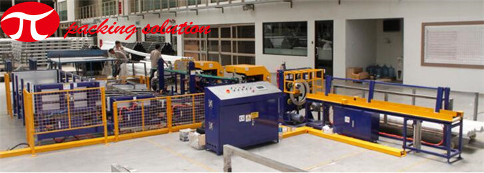 JINGLIN Panel Horizontal Wrapping Machine PLC Control 380V 10m-20m/Min Orbital Stretch Automatic Wrapper